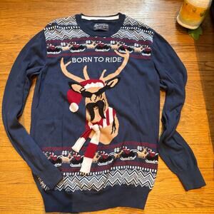 Born to ride funny Christmas sweater ugly Christmas sweater size XL